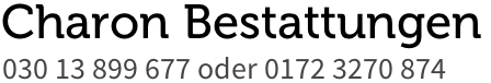 Charon Bestattungen